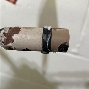 Men's Black and Gray Marble Ring